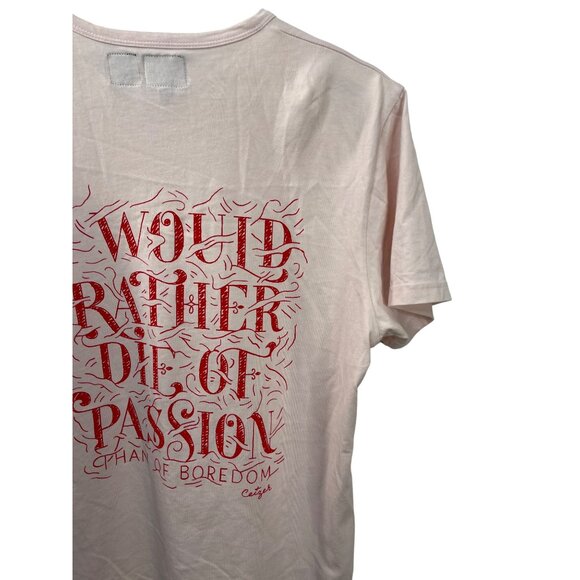 Studio Ceizer Women’s Small Pink Red Graphic Tee Short Sleeve T Shirt - Picture 8 of 13